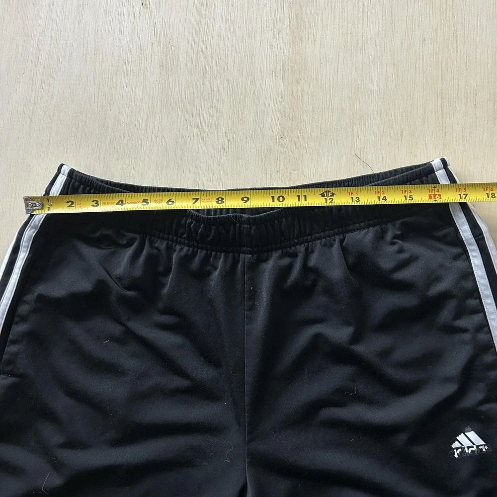 Adidas Track Pants Mens XL‎ Black Primegreen 3-Stripes Elastic Waist Pockets